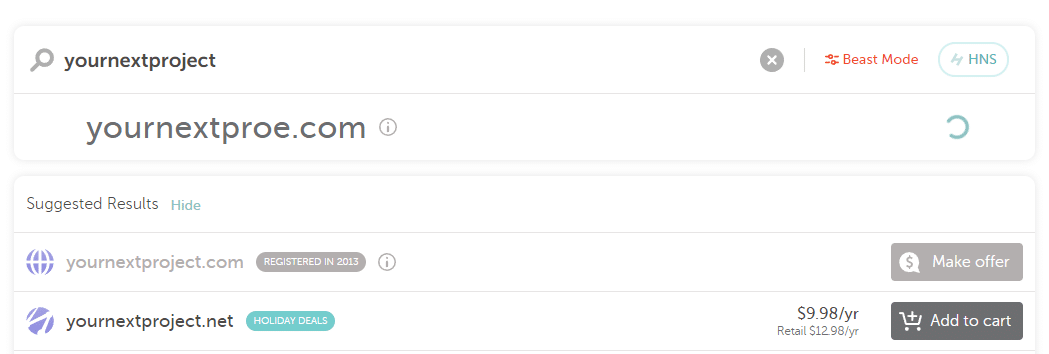 Sometimes a domain name is taken